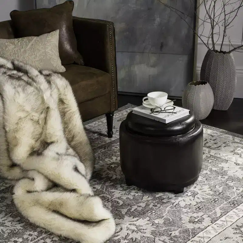 Pouf plateau rond