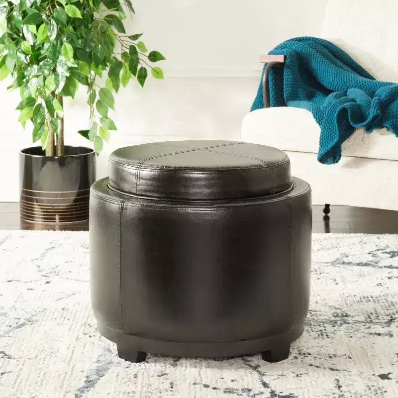 Pouf plateau rond