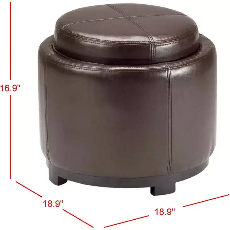 Pouf plateau rond