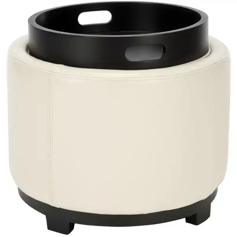 Pouf plateau rond