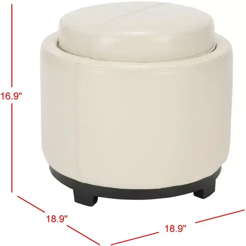Pouf plateau rond