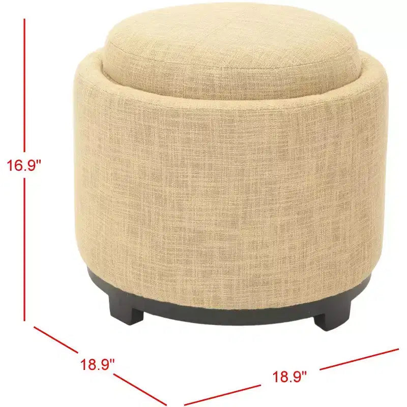 Pouf plateau rond