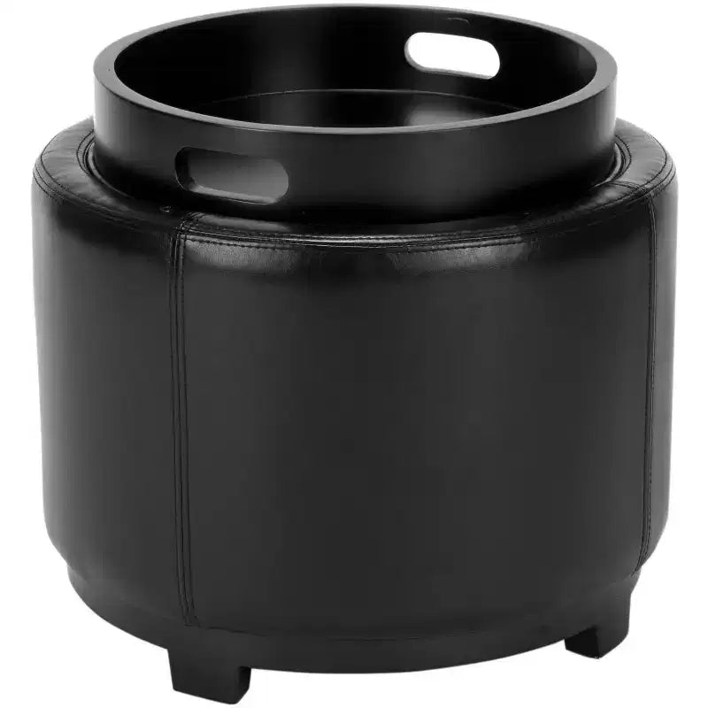 Pouf plateau rond