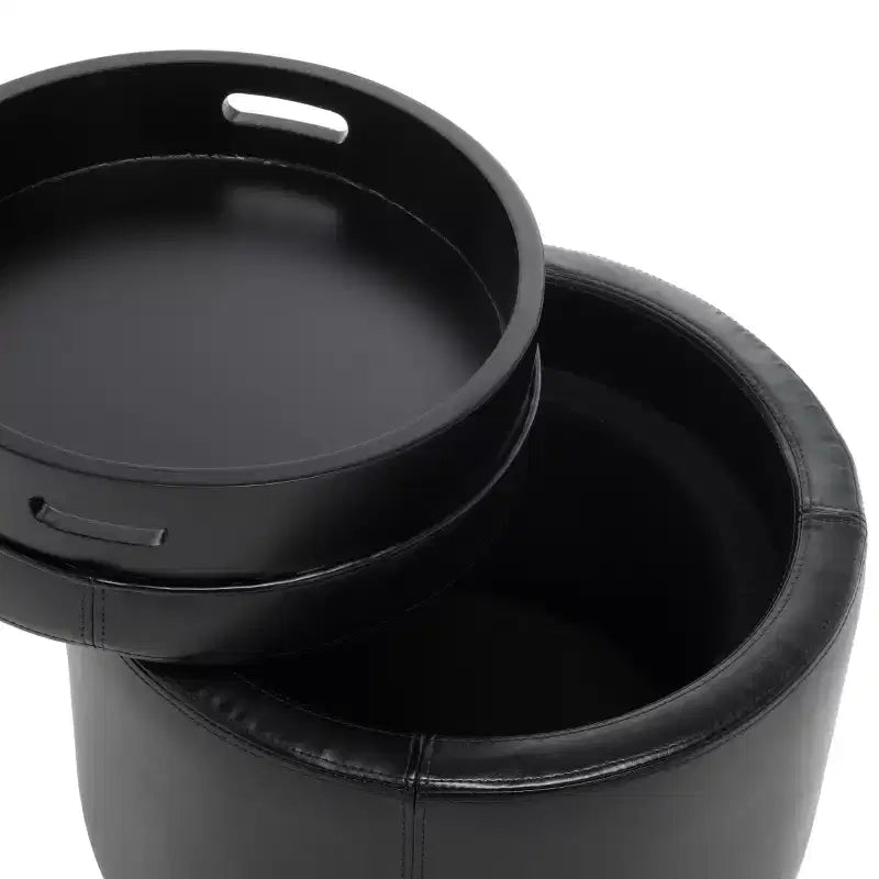 Pouf plateau rond
