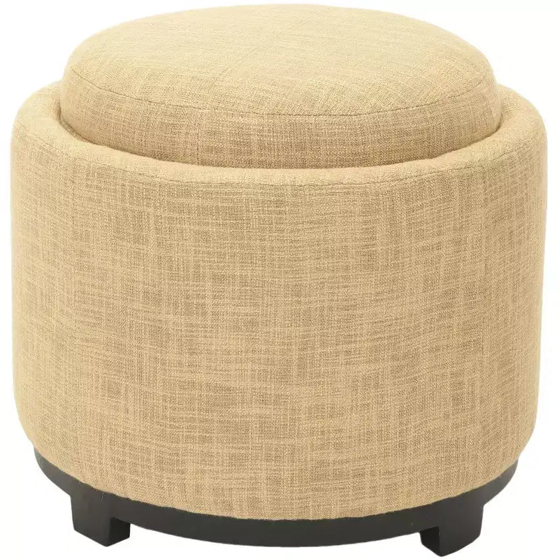 Pouf plateau rond