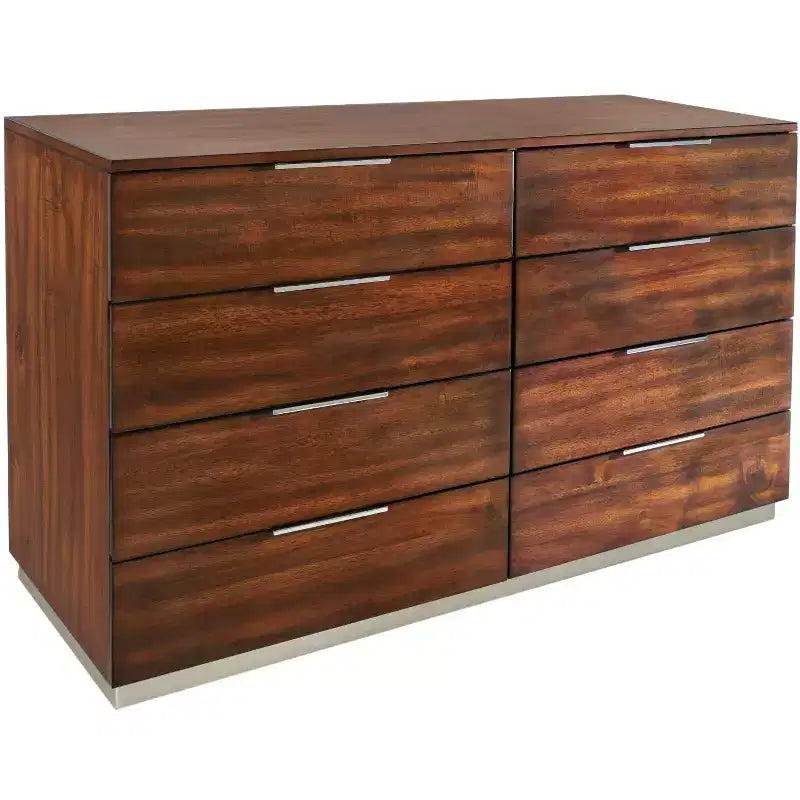 Commode moderne à 8 tiroirs - Noyer foncé