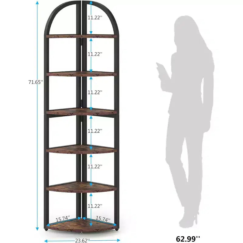 Étagère d'angle à 6 niveaux
