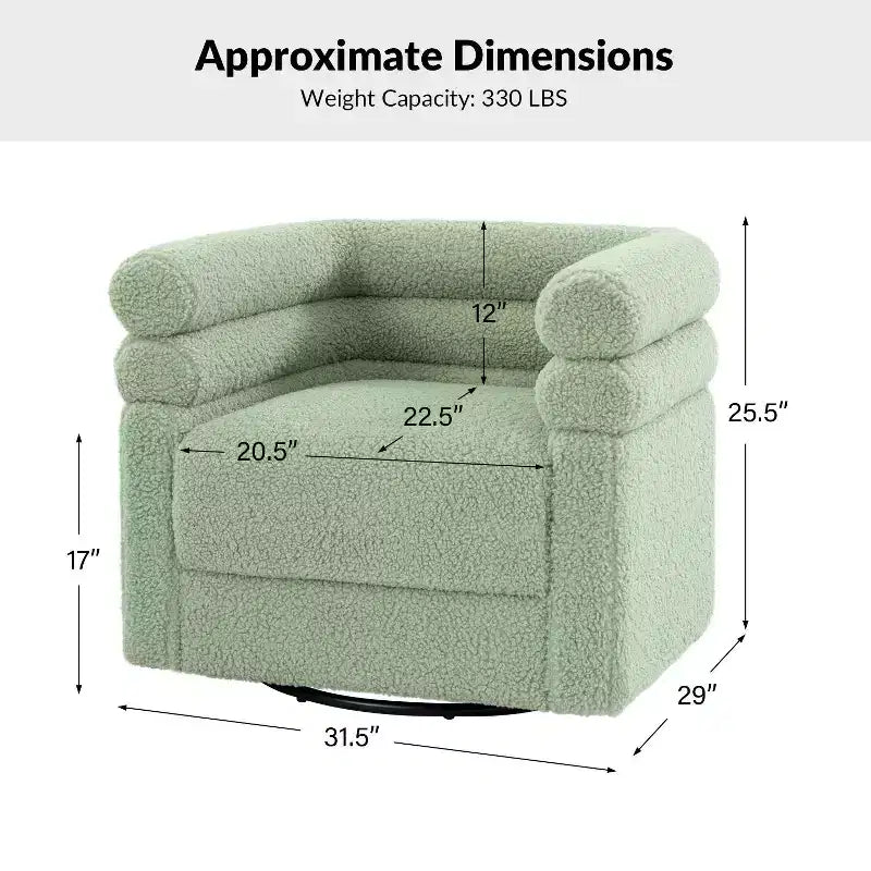 Fauteuil pivotant moderne avec un oreiller