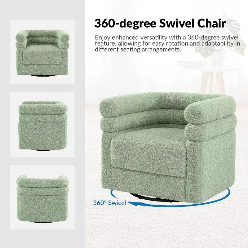 Fauteuil pivotant moderne avec un oreiller