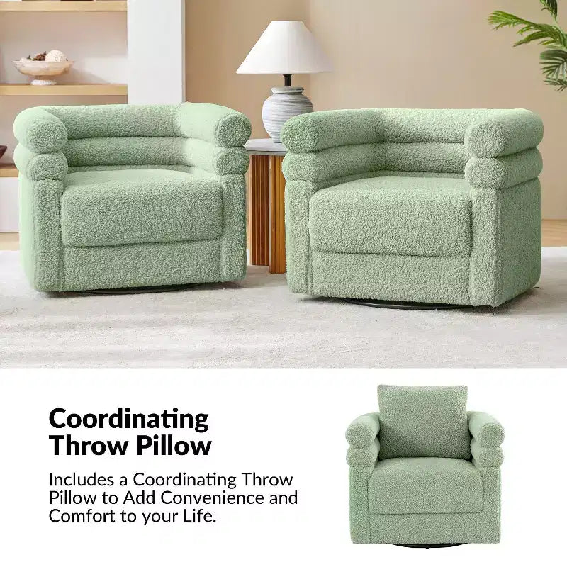Fauteuil pivotant moderne avec un oreiller