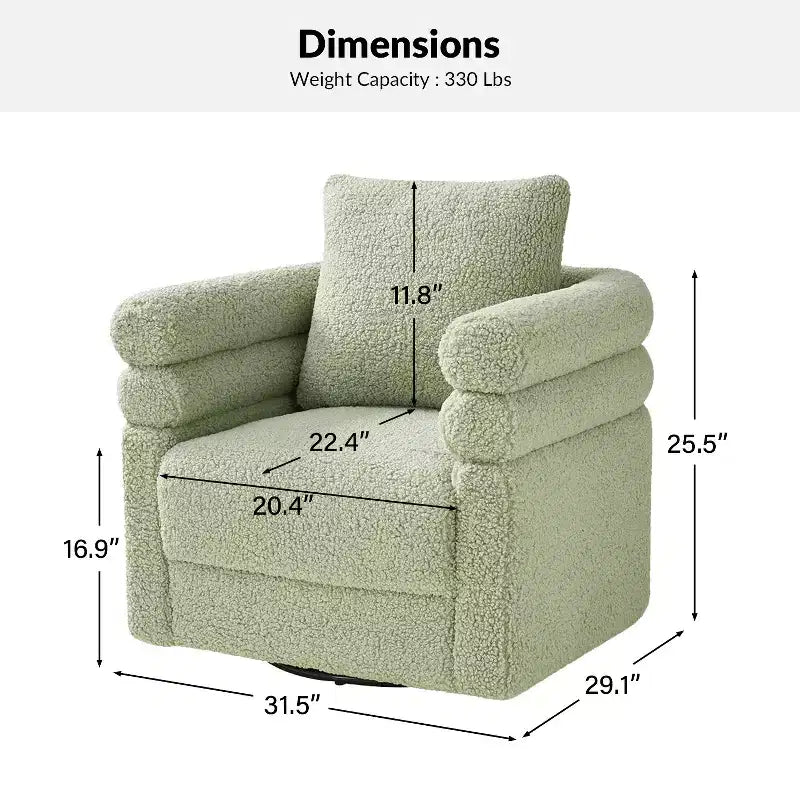 Fauteuil pivotant moderne avec un oreiller