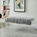 42" Korbin Faux Fur Like Glam Bench - HOMES: Inside + Out