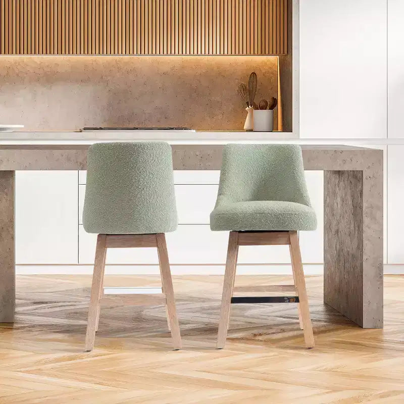 Tabouret de bar pivotant et rembourré