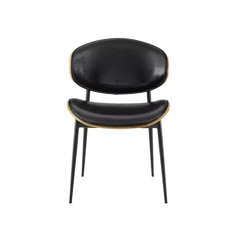 Chaise de salle à manger en peuplier rembourrée Chaise d'appoint moderne en similicuir pour chambre à coucher, cuisine, coin repas