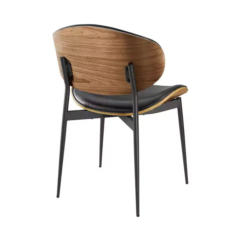Chaise de salle à manger en peuplier rembourrée Chaise d'appoint moderne en similicuir pour chambre à coucher, cuisine, coin repas