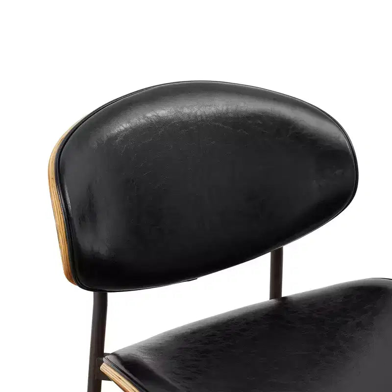 Chaise de salle à manger en peuplier rembourrée Chaise d'appoint moderne en similicuir pour chambre à coucher, cuisine, coin repas