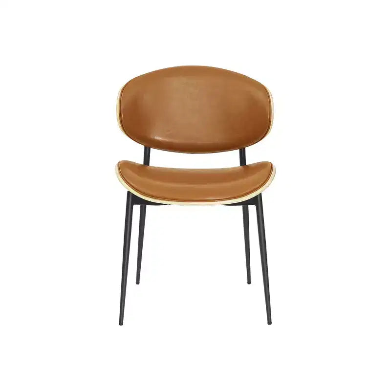 Chaise de salle à manger en peuplier rembourrée Chaise d'appoint moderne en similicuir pour chambre à coucher, cuisine, coin repas