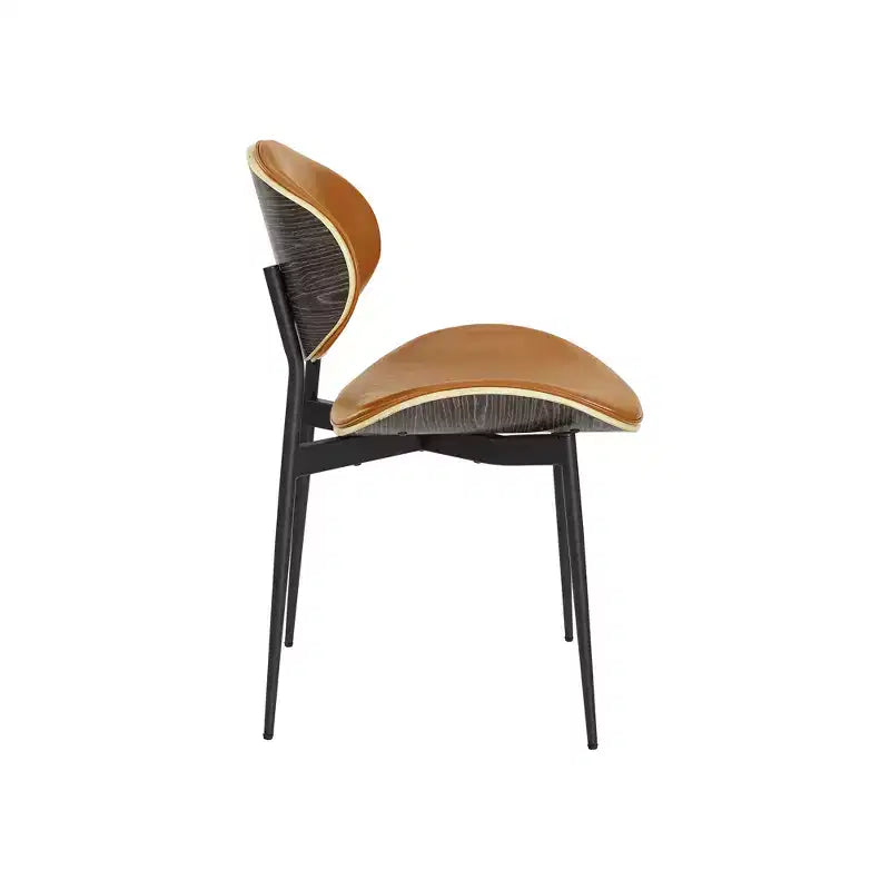 Chaise de salle à manger en peuplier rembourrée Chaise d'appoint moderne en similicuir pour chambre à coucher, cuisine, coin repas