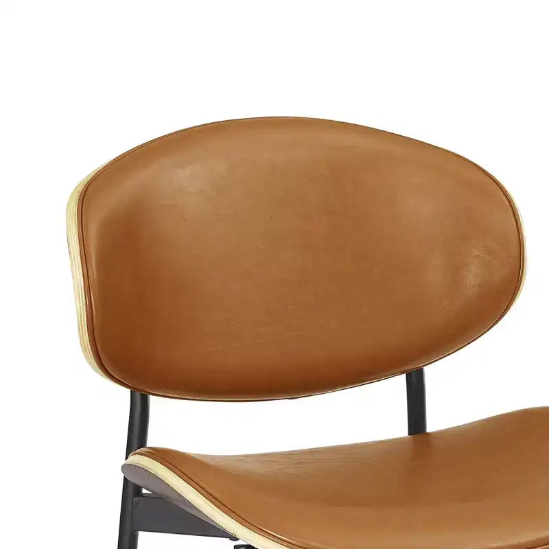 Chaise de salle à manger en peuplier rembourrée Chaise d'appoint moderne en similicuir pour chambre à coucher, cuisine, coin repas