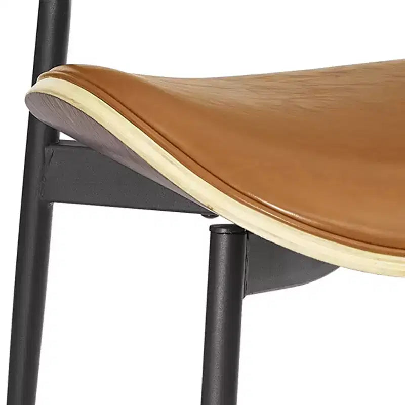 Chaise de salle à manger en peuplier rembourrée Chaise d'appoint moderne en similicuir pour chambre à coucher, cuisine, coin repas
