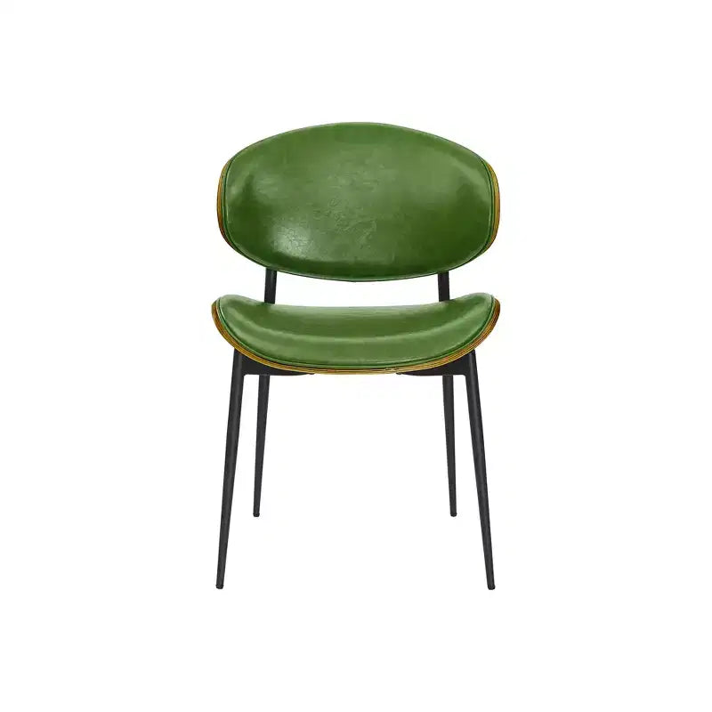 Chaise de salle à manger en peuplier rembourrée Chaise d'appoint moderne en similicuir pour chambre à coucher, cuisine, coin repas