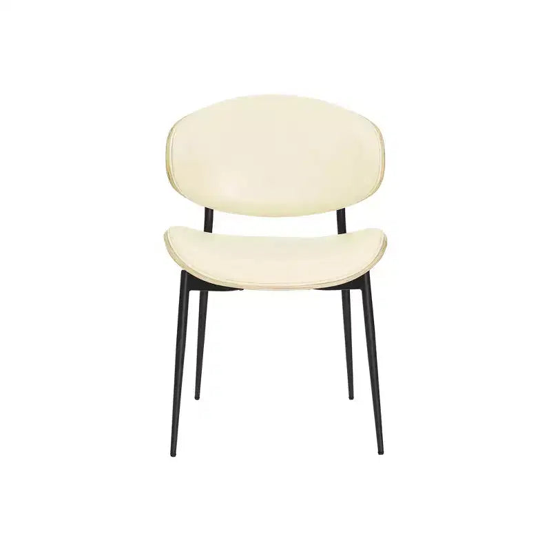 Chaise de salle à manger en peuplier rembourrée Chaise d'appoint moderne en similicuir pour chambre à coucher, cuisine, coin repas