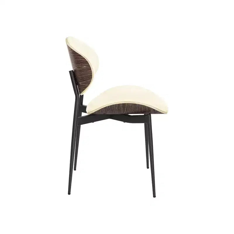 Chaise de salle à manger en peuplier rembourrée Chaise d'appoint moderne en similicuir pour chambre à coucher, cuisine, coin repas