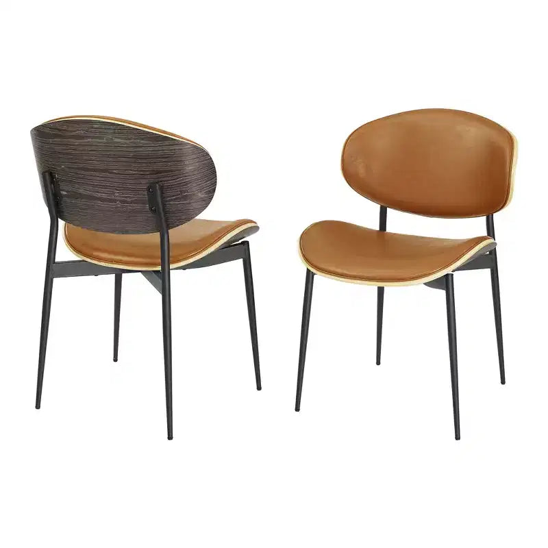 Chaise de salle à manger en peuplier rembourrée Chaise d'appoint moderne en similicuir pour chambre à coucher, cuisine, coin repas