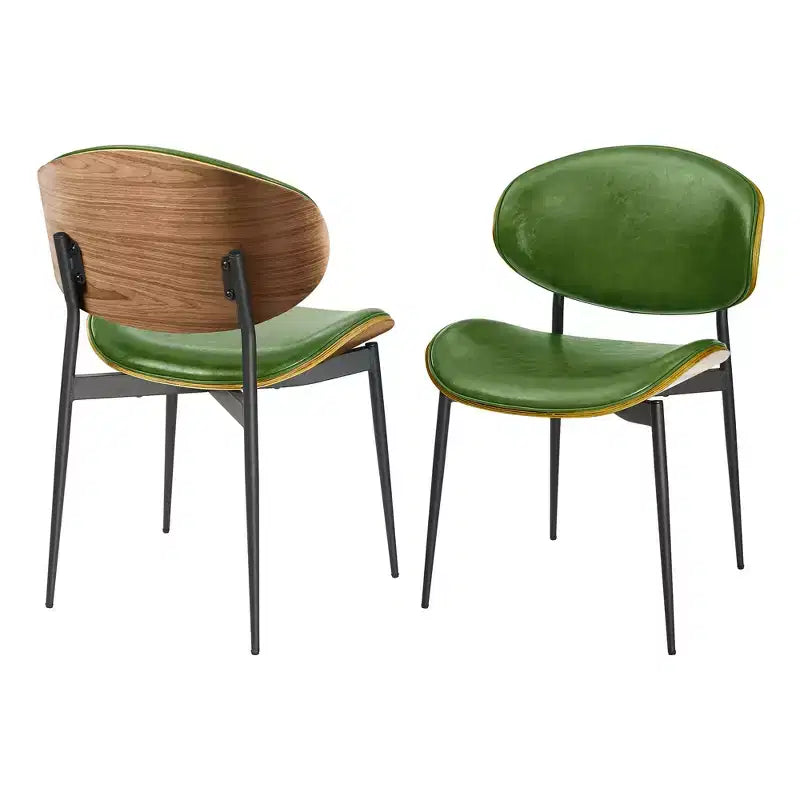 Chaise de salle à manger en peuplier rembourrée Chaise d'appoint moderne en similicuir pour chambre à coucher, cuisine, coin repas