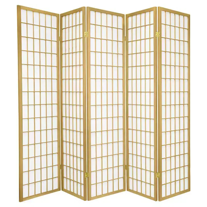 Oriental Furniture 6' Tall 5 Panel Window Pane Special Edition