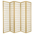 Oriental Furniture 6' Tall 5 Panel Window Pane Special Edition