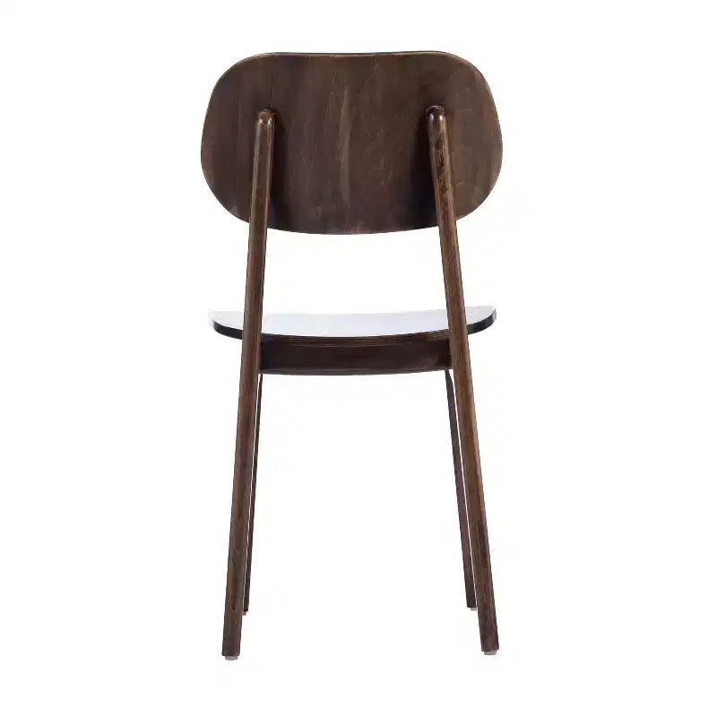 Chaises de salle à manger en bois massif de qualité commerciale avec dossiers ovales incurvés