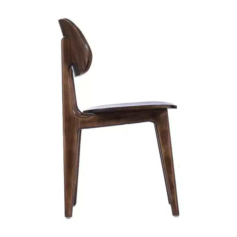 Chaises de salle à manger en bois massif de qualité commerciale avec dossiers ovales incurvés