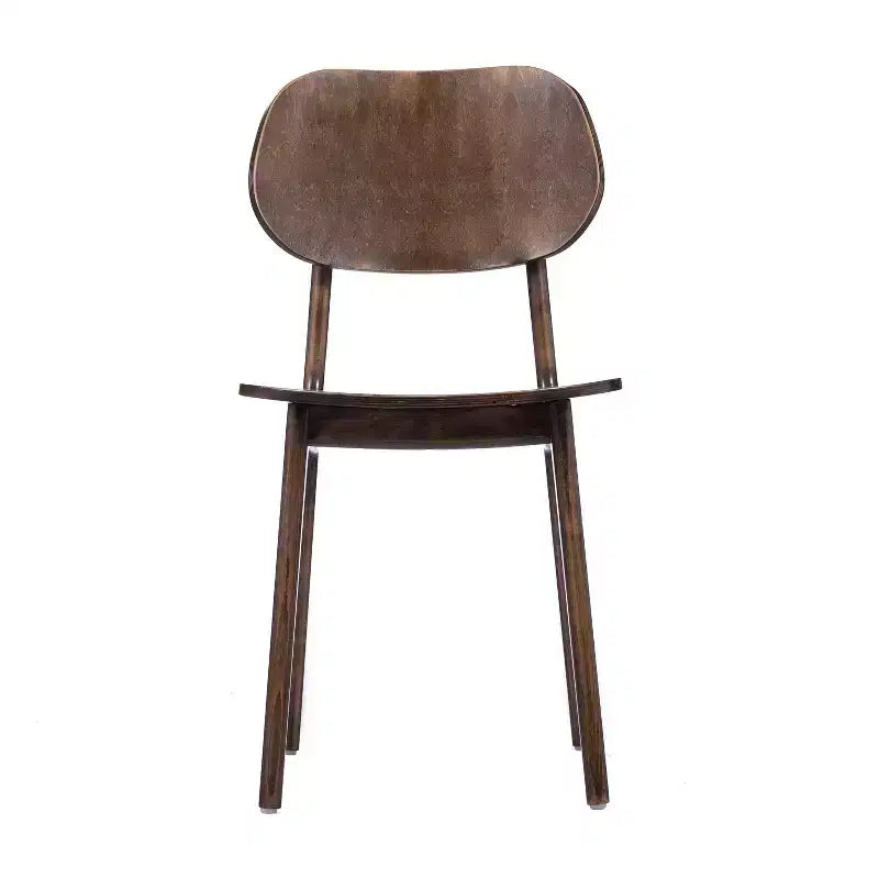 Chaises de salle à manger en bois massif de qualité commerciale avec dossiers ovales incurvés