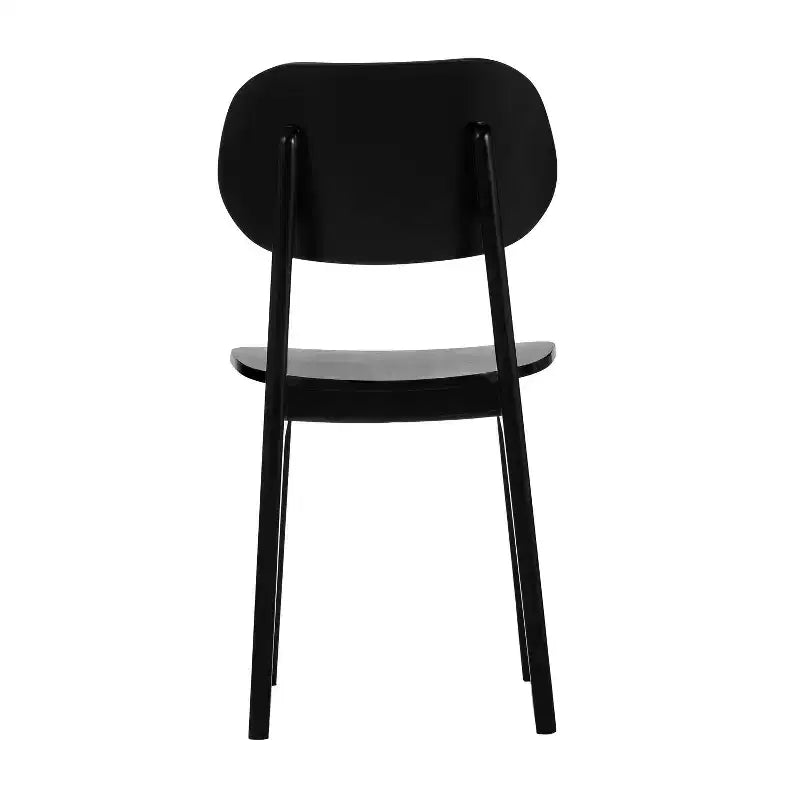 Chaises de salle à manger en bois massif de qualité commerciale avec dossiers ovales incurvés
