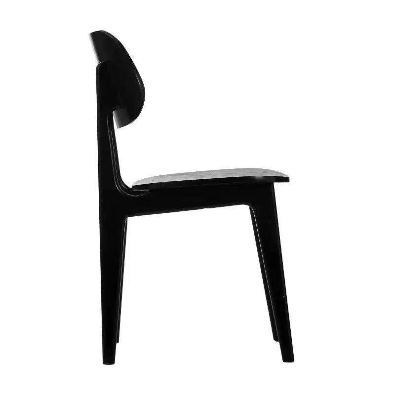 Chaises de salle à manger en bois massif de qualité commerciale avec dossiers ovales incurvés