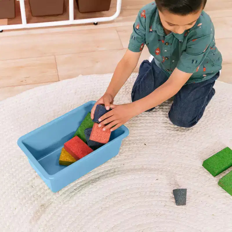 Étagère de rangement 4 niveaux ECR4Kids avec 12 bacs 4x3 polyvalente