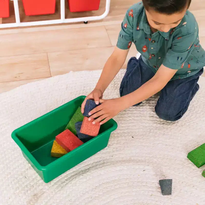 Étagère de rangement 4 niveaux ECR4Kids avec 12 bacs 4x3 polyvalente