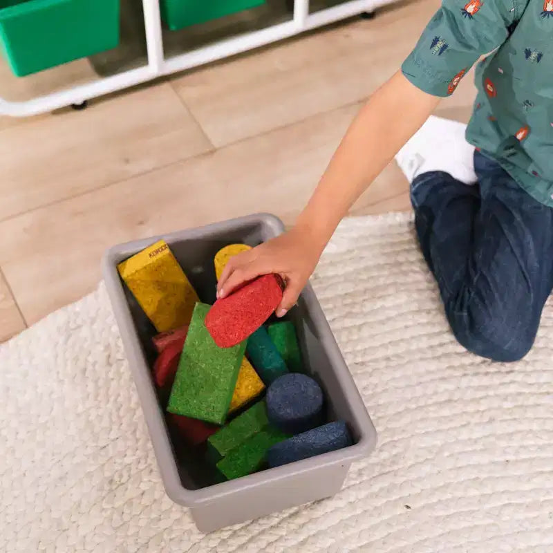 Étagère de rangement 4 niveaux ECR4Kids avec 12 bacs 4x3 polyvalente