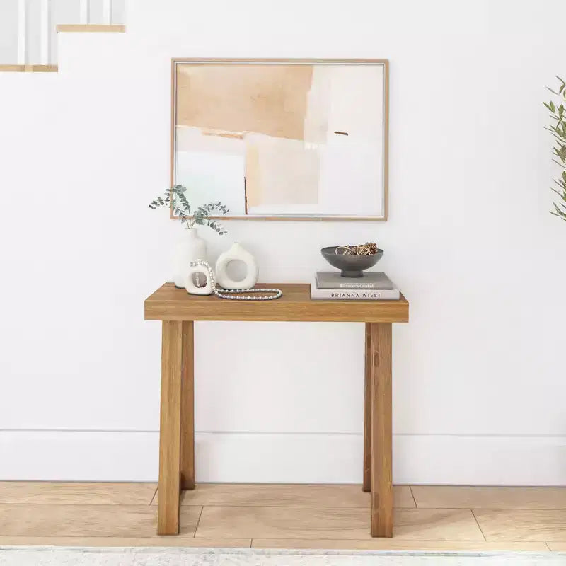 Console en bois massif Style ferme classique Table de canapé Table d'entrée étroite pour couloir