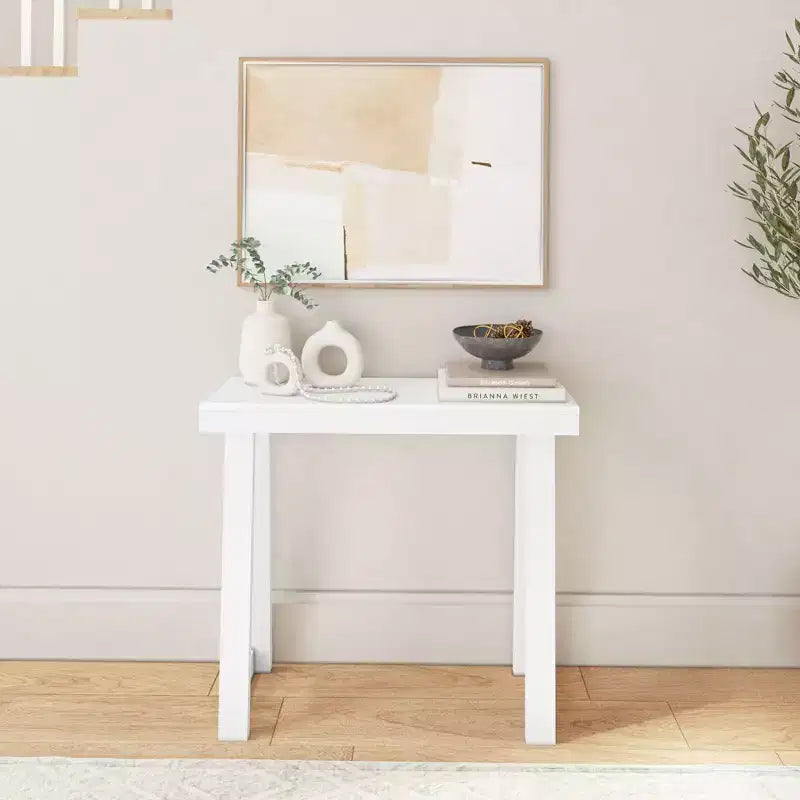 Console en bois massif Style ferme classique Table de canapé Table d'entrée étroite pour couloir