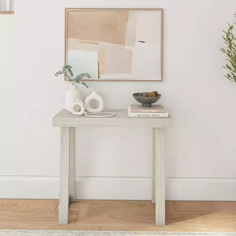 Console en bois massif Style ferme classique Table de canapé Table d'entrée étroite pour couloir