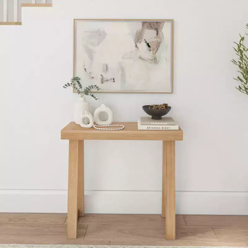 Console en bois massif Style ferme classique Table de canapé Table d'entrée étroite pour couloir
