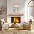 Miroir mural en bois naturel
