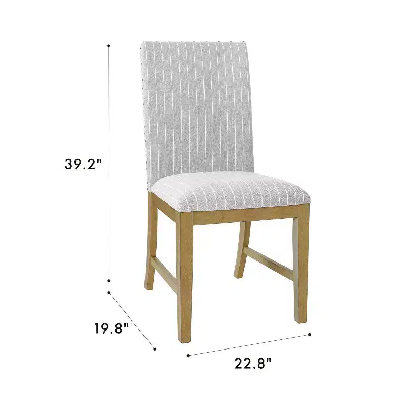 Chaises de salle à manger en bois rembourrées avec tablier, cadre en contreplaqué, capacité de 136 kg