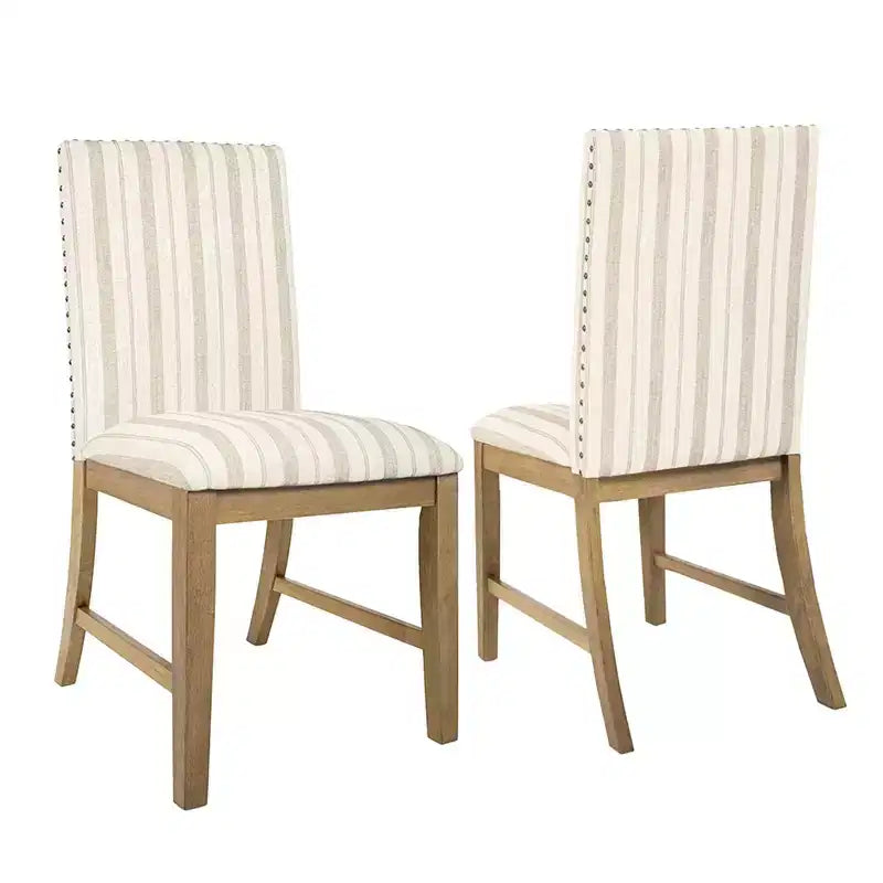 Chaises de salle à manger en bois rembourrées avec tablier, cadre en contreplaqué, capacité de 136 kg