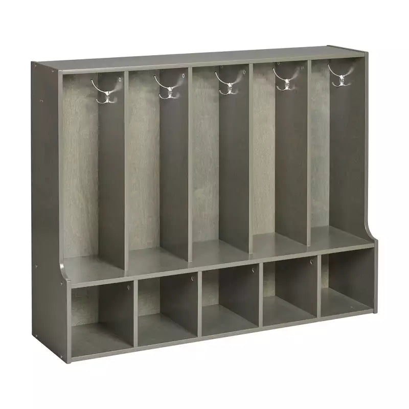 Casier à manteaux à 5 sections pour tout-petits avec banc Meubles de classe